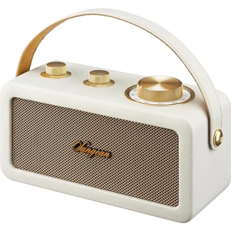 Sangean RA-101 Akku-Radio FM Bluetooth®, AUX wiederaufladbar Ivory, Gold – Bild 3