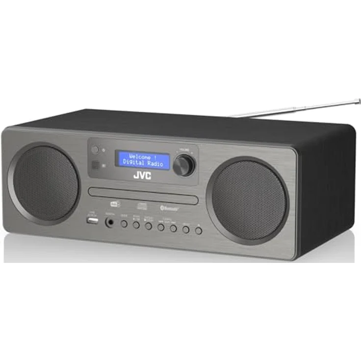 JVC Mini-Turm RD-E861B-DAB, Kompaktanlage mit DAB+ und Bluetooth, grau – Bild 2
