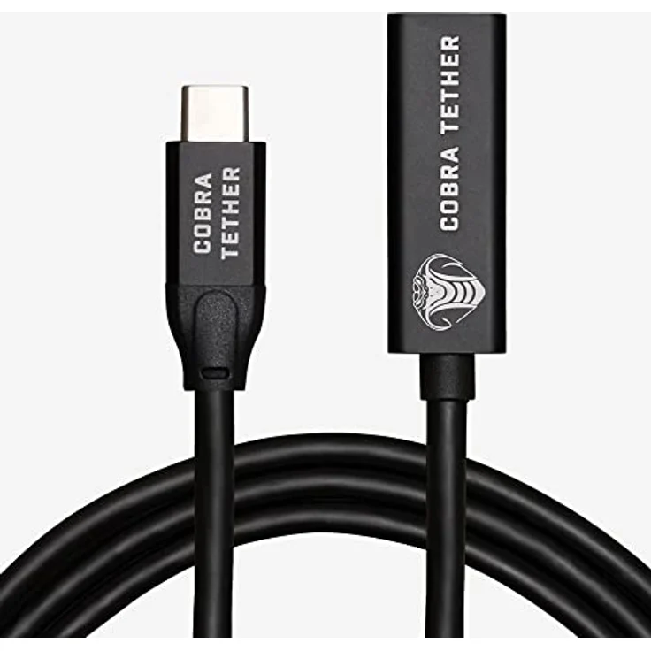 Cobra Tether USB-C Kabel - 5 Meter, PROFI Verlängerung für Foto und Video Schwarz, USB 3.0 – Bild 1