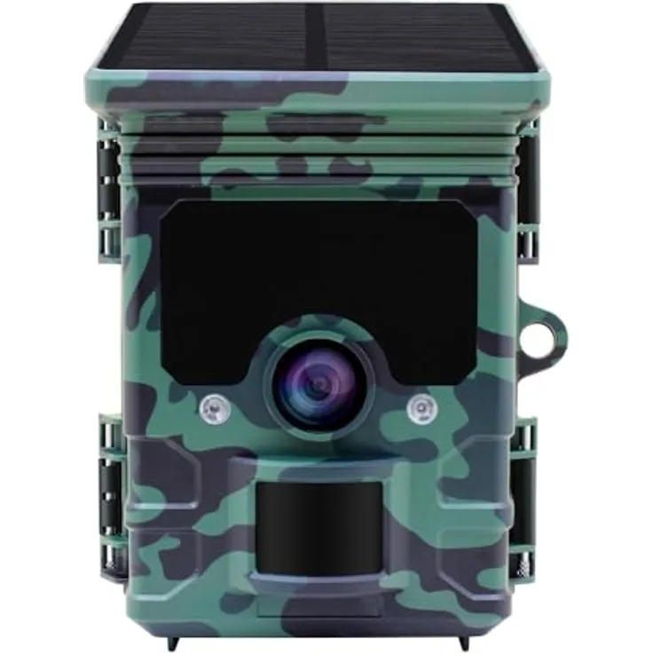 Camouflage Wildkamera EZ-Solar, Überwachungskamera mit Solarbetrieb und Camouflage-Design
