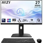 MSI Modern AM273QP AI 1UM-006DE All in One PC, 27 Zoll WQHD 100Hz, 1TB SSD 32GB DDR5, Windows 11 Pro, Schwarz