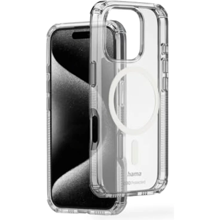 Hama Handyhülle Extreme Protect für iPhone 16 Pro und MagSafe (D3O Bumper, stoßfest, sturzsicher, bruchsicher, transparent) – Bild 1