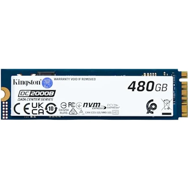 Kingston Data Center DC2000B PCIe 4.0 NVMe M.2 2280 480G Enterprise SSD - SEDC2000BM8/480G, Leistungsfähige PCIe 4.0 NVMe Gen 4x4 SSD - Kingston – Bild 1