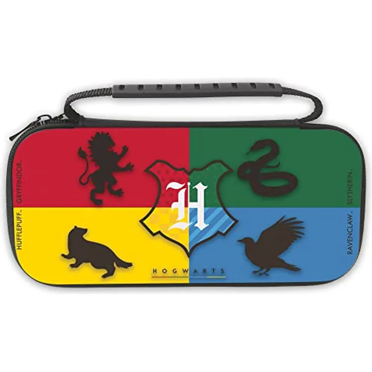 Freaks and Geeks Harry Potter 299254 XL Schutzhülle für Nintendo Switch, mehrfarbig, schützt Konsole, 2 Joycons, 10 Spiele, Kabel, verstärkte Innenseite, auch für Switch Lite und OLED