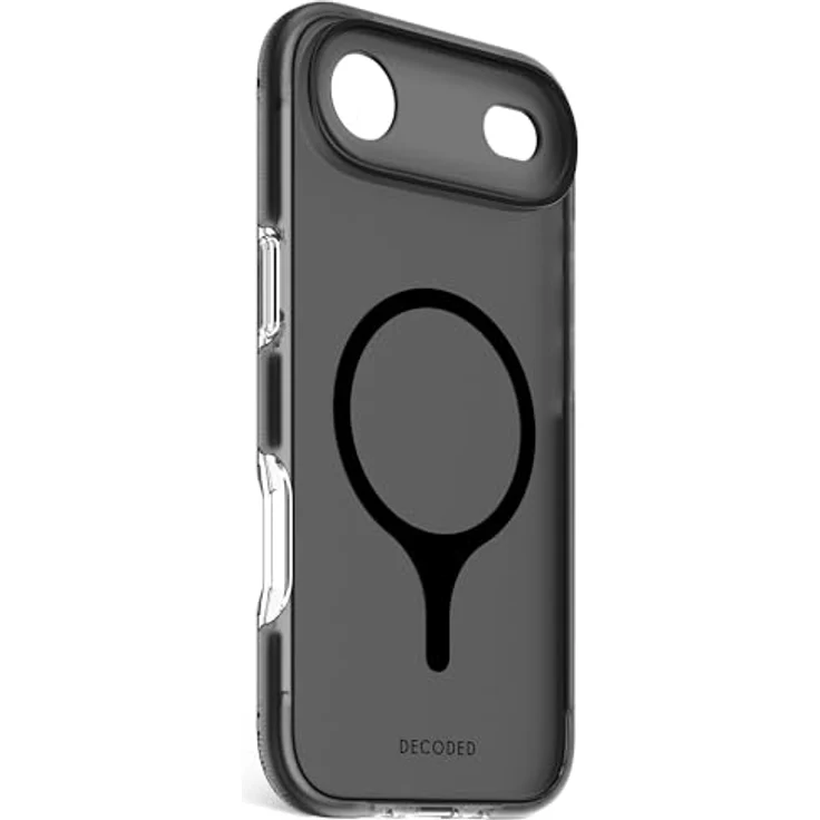 Decoded Transparent Clear Case für iPhone 17 Air, 100% recyceltes Material, Anti-Vergilbung, MagSafe-kompatibel, 4 Meter DropTec Schutz, Kratzfest, Frosted Schwarz – Bild 2