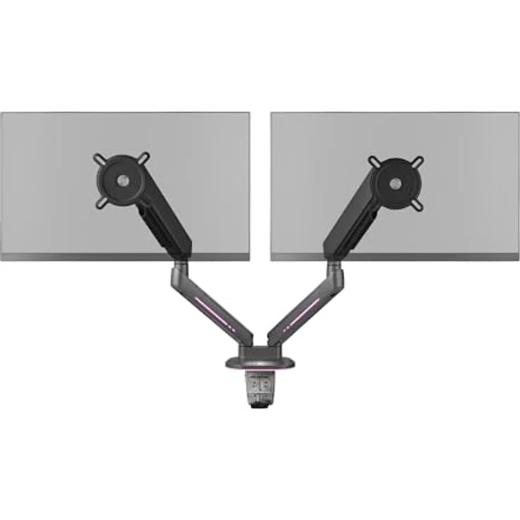 One for All Monitor Halterung Experience RGB Dual, Monitorständer für bis zu 45 Zoll, schwarz – Bild 3