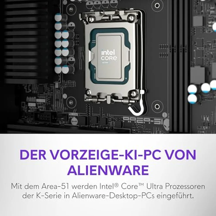 Alienware Area-51 Gaming Desktop, Intel Core Ultra 9 Series 2, Nvidia GeForce RTX 5080, 32GB RAM, 2TB SSD, Flüssigkeitskühlung, Windows 11 Home, AlienFX - Lunar Silver – Bild 4