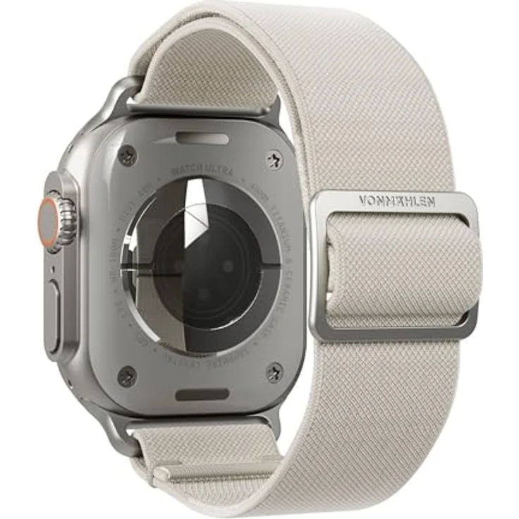 Vonmählen Classic Nylon Loop Armband für Apple Watch 40 / 41 / 42 mm, cremefarben, versandkostenfrei – Bild 4