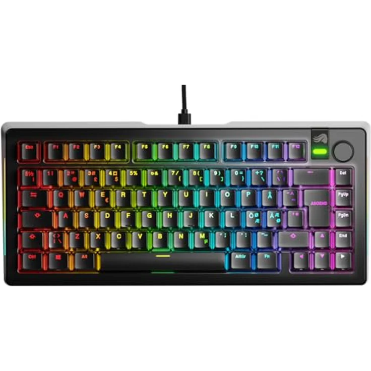 Glorious GMMK 3 Pro 75%, Gaming Tastatur (TKL) mit RGB, Nordic ISO Layout, Schwarz, mechanische Glorious Fox Linear Switches – Bild 7