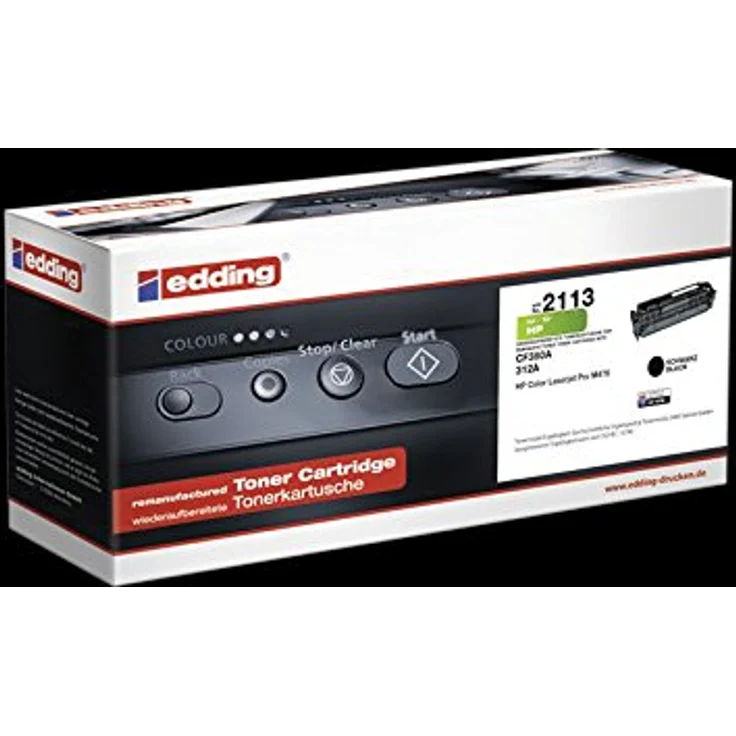 edding Toner EDD-2113, Schwarz, 2400 Seiten Reichweite, ersetzt HP 312A (CF380A) – Bild 3