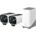eufy Security eufyCam S3 Pro 2-Kamera-Set, 4K Kabellose Solar-Überwachungskamera Außen, MaxColor Nachtsicht, Forever Power 2.0, Gesichtserkennung-KI, Erweiterbarer Lokaler Speicher, Ohne Monatliche ABO-Kosten