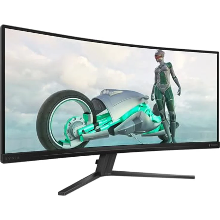 Philips Evnia 34M2C3500L - 32 Zoll WQHD Curved Gaming Monitor, 180 Hz, 0.5 ms, FreeSync Premium, HDR10, dunkel grau – Bild 1