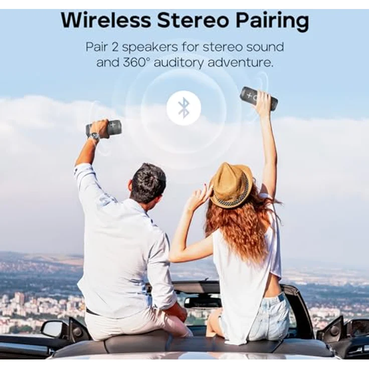 Tribit StormBox 2 Bluetooth-Lautsprecher mit 34W 360° Raumklang, XBass Tech, 24 Stunden Spielzeit, IPX7 wasserdicht, Bluetooth 5.3, TWS Kopplung, tragbarer Funk-Lautsprecher für draußen – Bild 3