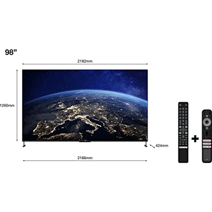 TCL 98C735 248 cm (98 Zoll) QLED Smart TV (Ultra HD, Dolby Vision IQ, HDR10+, HDR10, HDR HLG, Edge LED) HD-Triple-Tuner (Sat, Antenne, Kabel) Modelljahr 2022 Energieklasse G (DE-Modell) – Bild 9