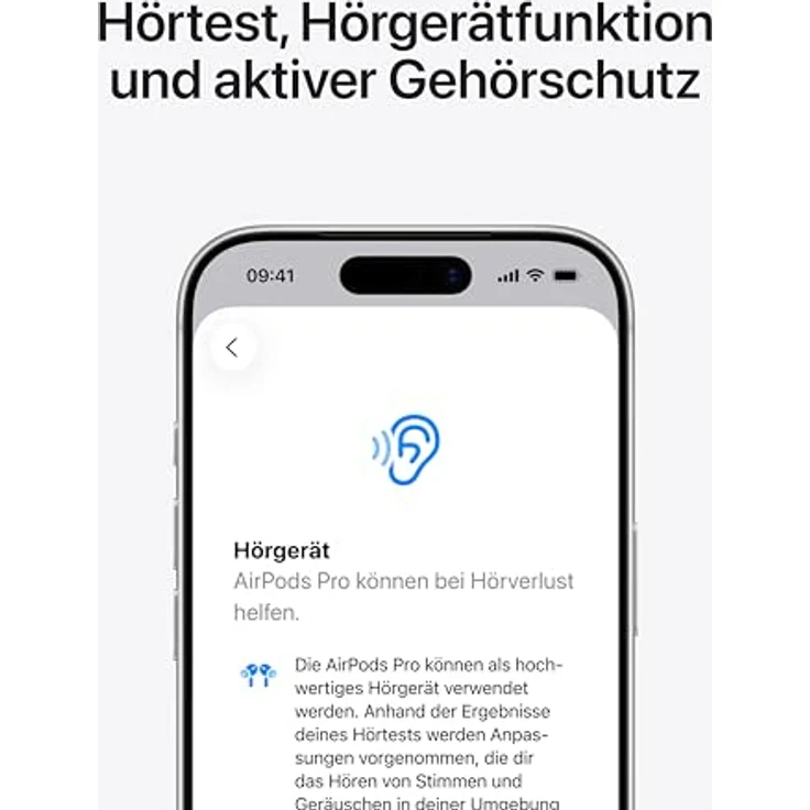 Apple AirPods Pro 3, Kabellose In‑Ear Kopfhörer mit Aktiver Geräuschunterdrückung, Herzfrequenzmessung, Hörgerätefunktion, 3D Audio und USB-C Ladeanschluss – Bild 4