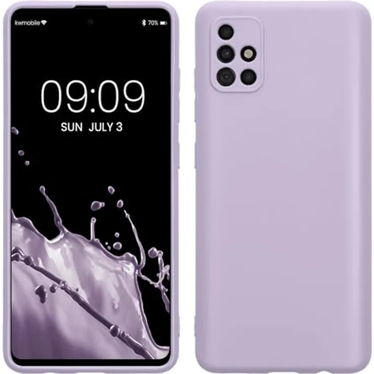 kwmobile Handyhülle für Samsung Galaxy A51 - weiches Silikon Case in Lavendel, flexibles TPU mit rutschfester und reißfester Schutzhülle, präzise Ausschnitte für Kamera und Anschlüsse – Bild 1