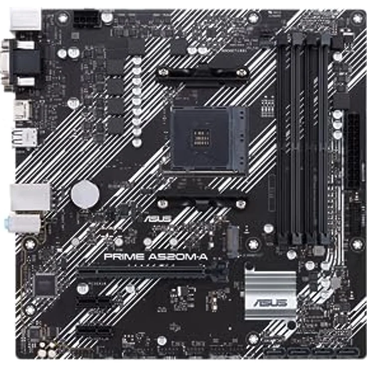 ASUS Prime A520M-A II/CSM Mainboard Sockel AM4 (AMD Ryzen, Micro-ATX, M.2, 1Gbit/s-Ethernet, SATA 6Gbit/s, USB 3.2 Gen 2 Typ-A) – Bild 2