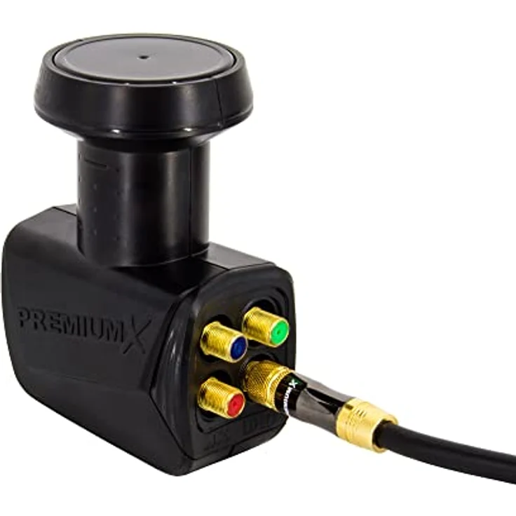 PremiumX Quad LNB SAT Direktanschluss 4 Teilnehmer Satellit TV Signalumsetzer DVB-S2 HD 4K 8X F-Stecker – Bild 4