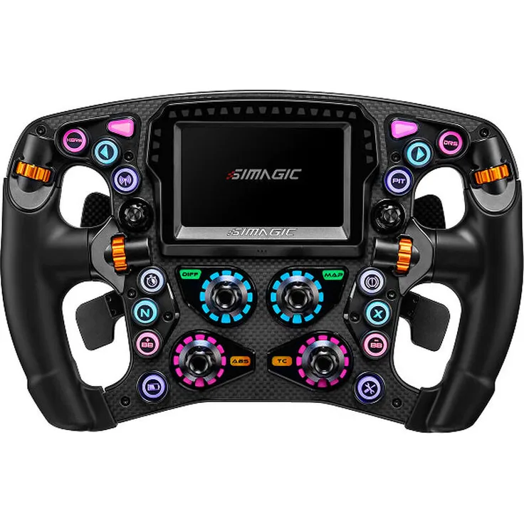 Simagic Zeus Formula + MagicDash 4 Bundle, Gaming-Lenkrad mit 280-mm-Design, 3,97-Zoll-Touchdisplay und 16 RGB-Tasten, schwarz