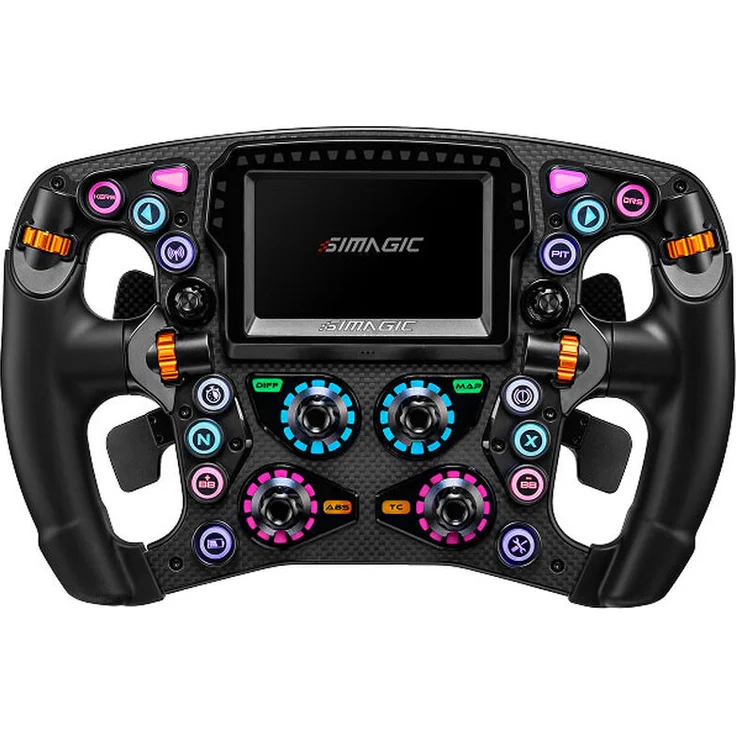 Simagic Zeus Formula + MagicDash 4 Bundle, Gaming-Lenkrad mit 280-mm-Design, 3,97-Zoll-Touchdisplay und 16 RGB-Tasten, schwarz