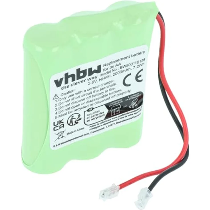 vhbw NiMH Universal Akku Akkupack 2000mAh 3.6V 3x AA – Bild 2
