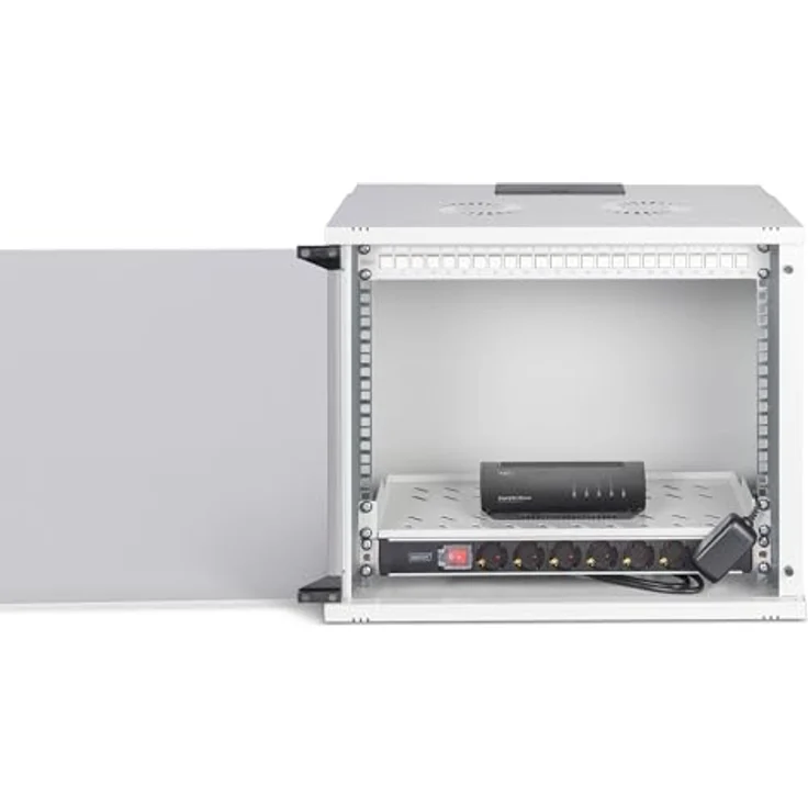 Digitus 19" Netzwerk-Set SOHO PRO, 9HE Wandgehäuse und Zubehör, Serverschrank, grau – Bild 2