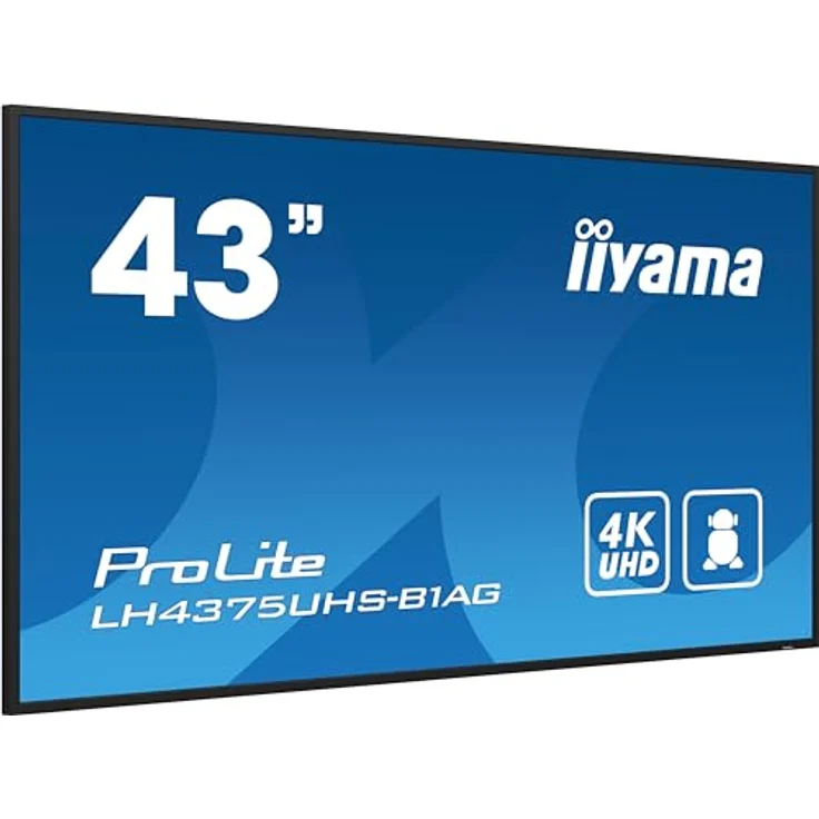 iiyama ProLite LH4375UHS-B1AG 42,5" Digital Signage Display 4K UHD HDMI DP Android-OS WiFi 24/7, schwarz – Bild 3