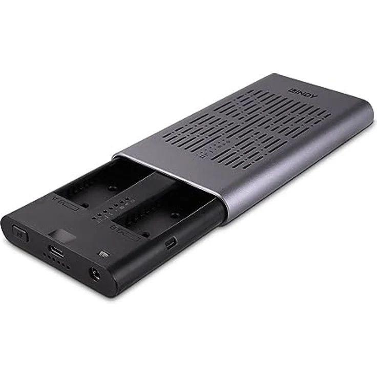 Lindy USB 3.2 Gen 2x2 Dual M.2 NVMe SSD Gehäuse mit Klonfunktion – Bild 3