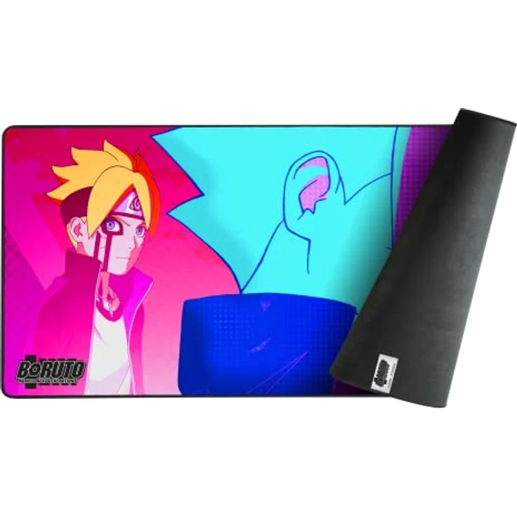 Konix Boruto (XXL), Mausmatte in Mehrfarbig, glatte Mikrofaserstruktur, anti-rutsch Unterfläche, 90 x 46 cm – Bild 2