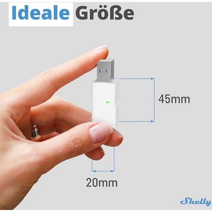 Shelly BLU Gateway | Bluetooth-WLAN-Gateway in einem USB-A-Dongle | Hausautomation | Kompatibel mit Alexa & Google Home | Kabellos – Bild 2