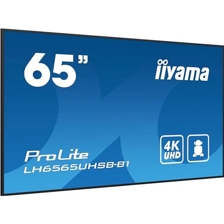 iiyama ProLite LH6565UHSB-B1 64,5" Digital Signage Display 4K UHD IPS LED Panel 800 cd/m² schwarz mit Android-OS und WiFi