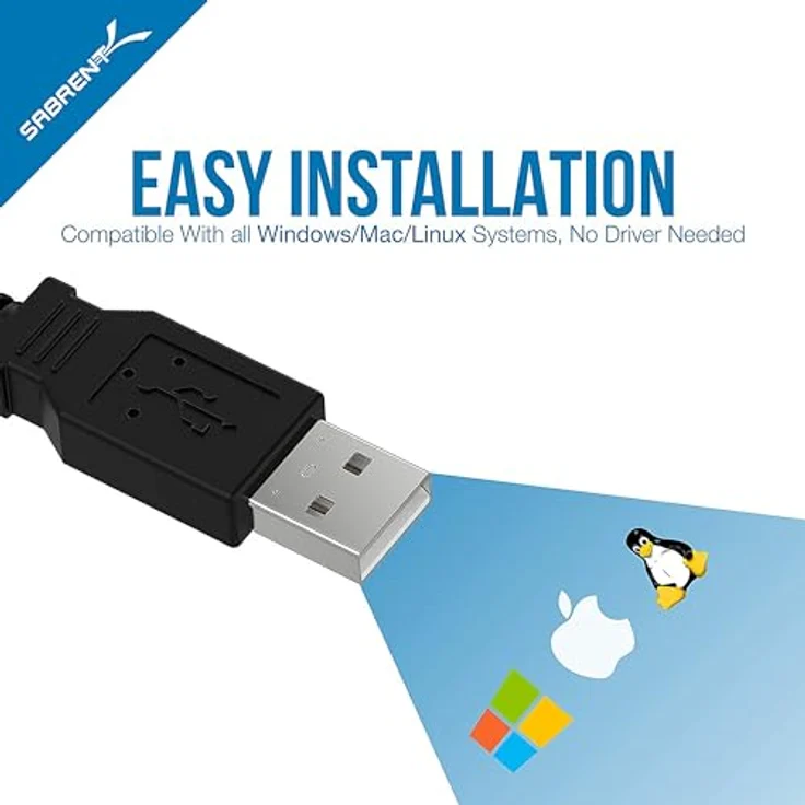 Sabrent Serial - Kabel USB 2.0 zu Seriell (9-polig) DB-9 RS-232 Adapterkabel 6ft(182cm) Kabel [FTDI Chipsatz] (CB-FTDI) – Bild 5