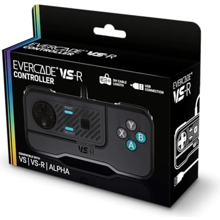 BLAZE Evercade VS-R Wired Gaming Controller, Mehrfarbig für bis zu 4 Spieler, ideal für Evercade VS-R Konsole – Bild 1