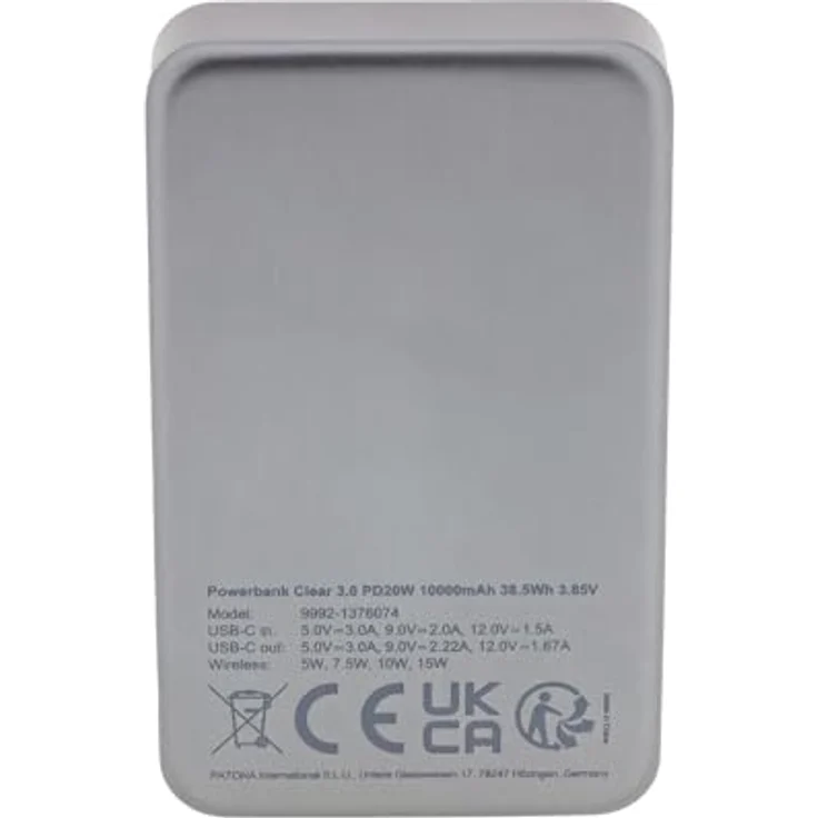 PATONA Premium Powerbank 10.000mAh - Schnellladen PD20W magnetische kabellose Schnelladung für Smartphones USB C Ein- und Ausgang – Bild 4