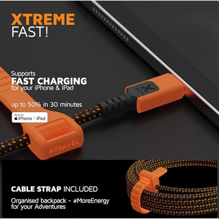 Xtorm Xtremes USB-C zu Lightning Kabel, 1,5 Meter, flexibles und langlebiges Design mit Xtorm C-Lock und xFlex-Technologie – Bild 6