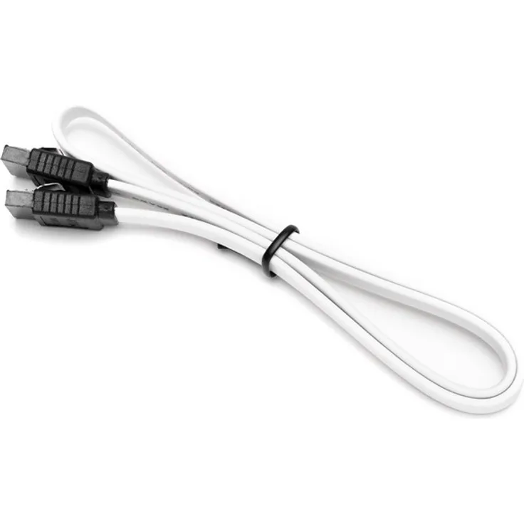 DUTZO SATA-Kabel, 0.5 m, weiß, gerader Verbinder, kompatibel mit SATA-I, SATA-II & SATA-III