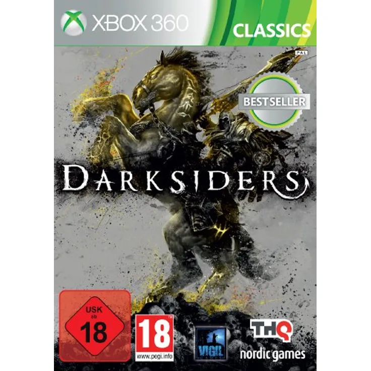 THQ Nordic Darksiders 1 Standard - Xbox 360, apokalyptische Macht und extremes Arsenal, schwarz