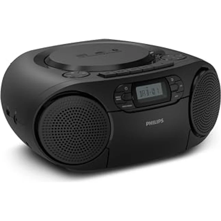 Philips TAZ2500 Tragbare CD-Soundmaschine mit DAB+/FM Radio, Bluetooth 6.0, USB-Wiedergabe und Kassettenspieler, Dynamische Bassverstärkung, Netz-/Batterieversorgung – Bild 1