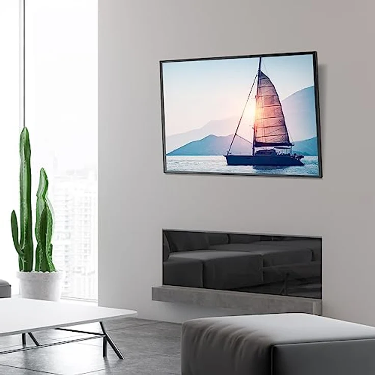 CAVO TV-Halterung neigbar, für Flach & Curved Fernseher & Monitor TV-Wandhalterung, 32-55 Zoll bis 50 kg, max. VESA 400x400 mm, pulverbeschichtet – Bild 5