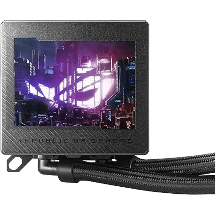 ASUS ROG Ryujin III 240 ARGB All-in-One-Flüssigkeits-CPU-Kühler mit 3,5-Zoll-LCD, Asetek-Pumpe der 8. Generation, integriertem Lüfter und ROG 120 mm magnetischen, daisy-chainable ARGB-Kühlerlüfter. – Bild 5