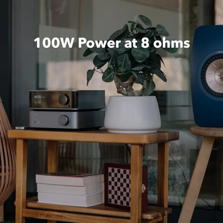 WiiM WiiM Vibelink Amp, Vollverstärker mit 100 Watt/Kanal, D/A-Wandler, Graphit-Grau – Bild 3