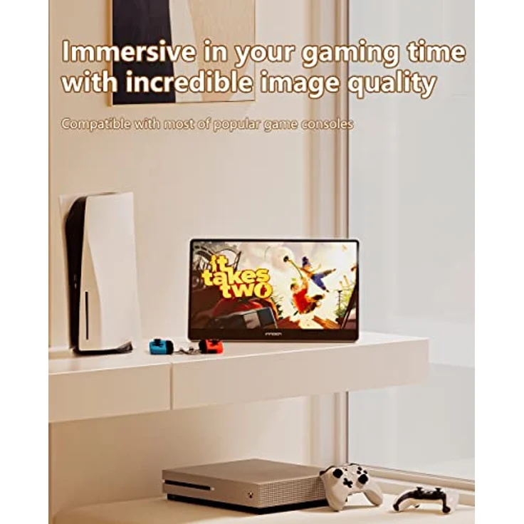 INNOCN OLED Portable Monitor 15.6 Zoll, 1080P FHD 1MS Gaming Bildschirm, 100000:1, HDR, HDMI/USB C, TÜV-Low Blue Zertifizierung, Tragbarer Monitor für Laptop/MacBook, 15A1F – Bild 4