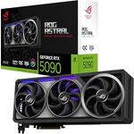 ASUS ROG Astral GeForce RTX 5090 32GB GDDR7 OC Edition Gaming Grafikkarte (Nvidia GeForce RTX5090, 3.8-Slot-Design, Vier Lüfter) - Schwarz