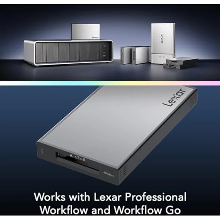 Lexar Workflow PRO Reader SD/MicroSD UHS-II USB 3.2 Gen2, Hochgeschwindigkeits-Kartenlesegerät für SD und MicroSD – Bild 7
