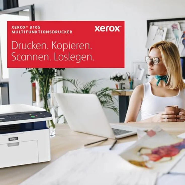 Xerox B105, Multifunktions-Kabelloser Drucker, Mono-Laser All-in-One, 20 ppm, Druck/Scan/Kopie, A4, WLAN, AirPrint, Mopria – Bild 5
