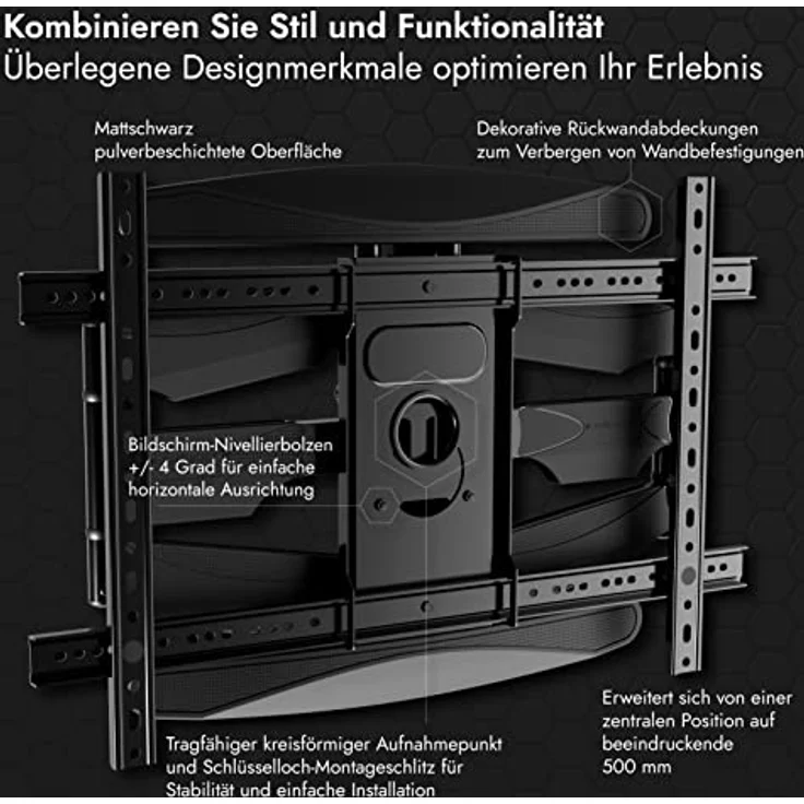 Invision TV Wandhalterung Ultrastarker Doppelarm – Bild 5
