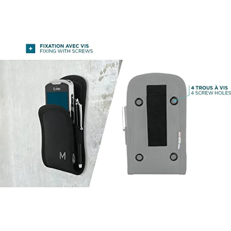 Mobilis Basic Holster für Eingabeterminals & Smartphones, Gürtelholster in Größe S (max. Gerätegröße 16 x 8 x 2 cm) mit abnehmbarer Gürtelschlaufe und Stifthalter, Oxford-Stoff – Bild 5