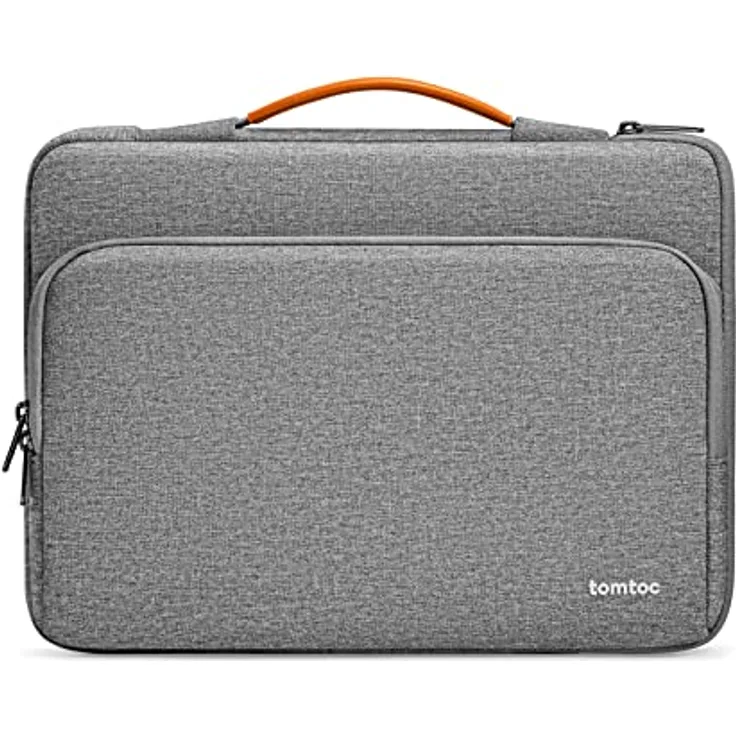 tomtoc Laptoptasche kompatibel mit 14" MacBook Pro M5 Pro/A3426 & 13,8" Surface 7, 360° Schutz, spritzwassergeschützt, stoßdämpfend, schwarz
