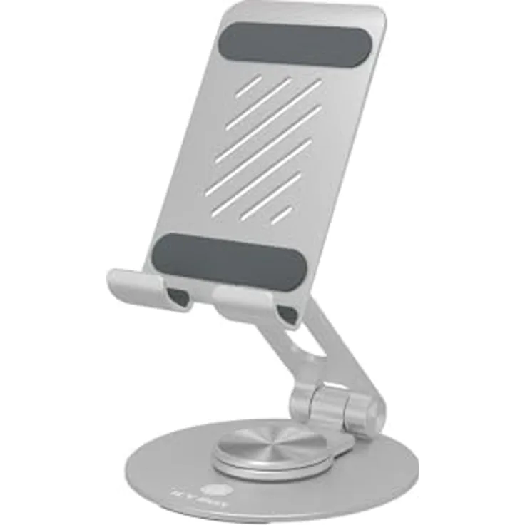 ICY Box IB-TH201-R, 360° Smartphone- und Tablet-Ständer bis 12,9 Zoll, Aluminium & Karbonstahl, ergonomisch verstellbar, kompakt & tragbar