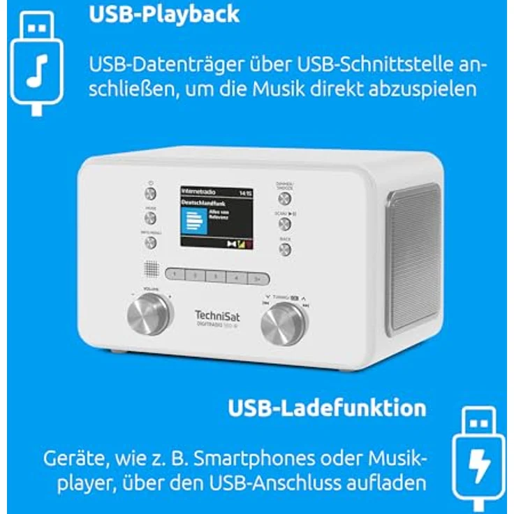 TechniSat DIGITRADIO 550 IR, DAB+ / UKW / Internet-Radio mit Bluetooth, 2 x 5 Watt Lautsprechern, TFT-Farbdisplay – Bild 7